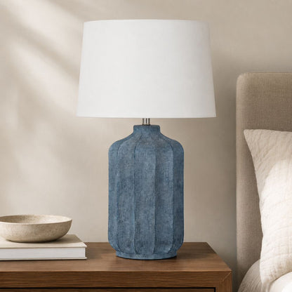 Bassett Mirror - Hedren 30" Matte Blue Table Lamp - L4833T view 4