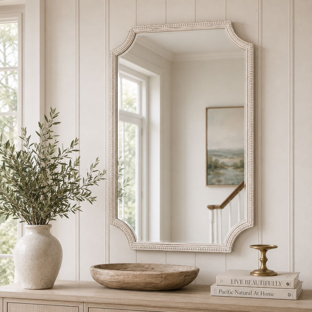 Bassett Mirror - Hendrix 60" White Rectangular Wall Mirror - M5270 view 5