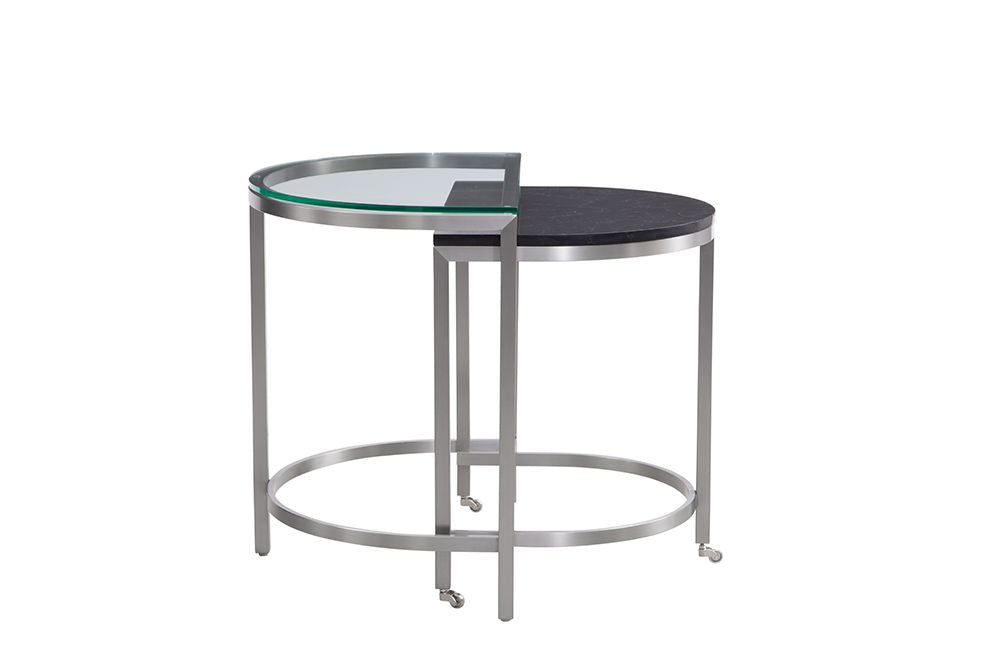 Bassett Mirror - Hensley Black Marble Bunching End Table - 9200-LR-202 view 2