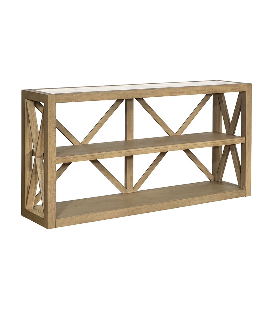Bassett Mirror - Holden 60" Blonde Wood Marble Console Table - 6044-LR-400 view 1
