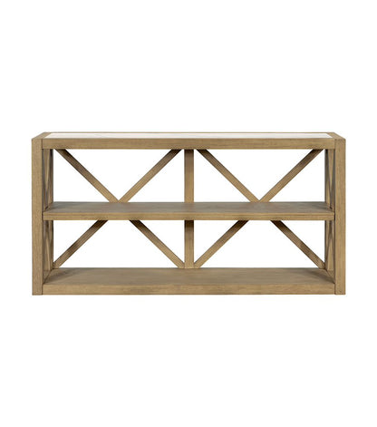 Bassett Mirror - Holden 60" Blonde Wood Marble Console Table - 6044-LR-400 view 2