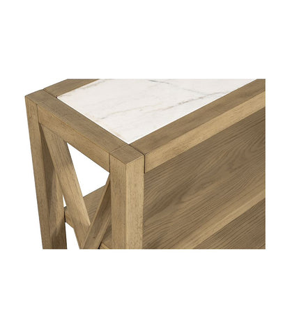 Bassett Mirror - Holden 60" Blonde Wood Marble Console Table - 6044-LR-400 view 4