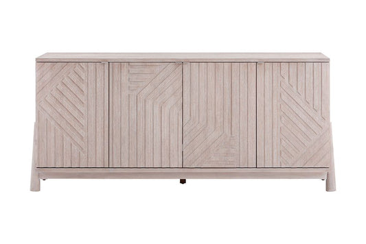 Bassett Mirror - Horizons 74" Cerused White Oak Four-Door Storage Cabinet - 2533-DR-576 view 2