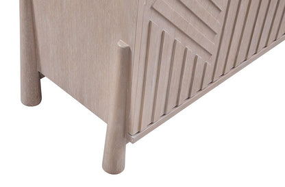Bassett Mirror - Horizons 74" Cerused White Oak Four-Door Storage Cabinet - 2533-DR-576 view 5