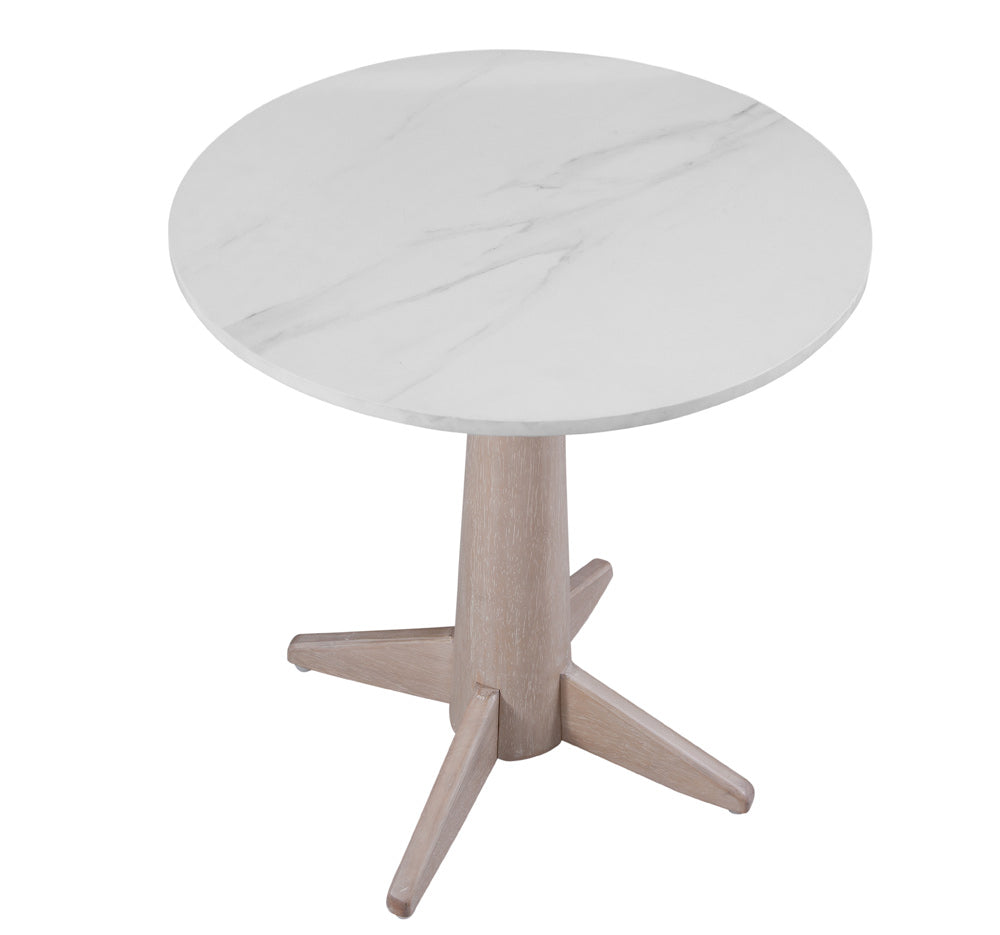 Bassett Mirror - Horizons End Table in White Oak & White Marble - 2533-LR-200 view 3