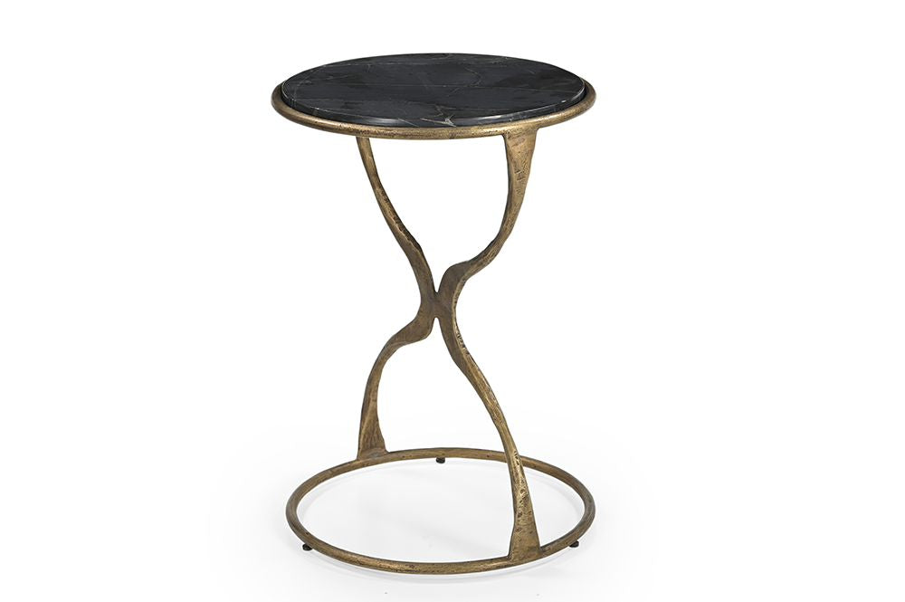Bassett Mirror - Hourglass Black Marble Accent Table - 5606-LR-223 view 1
