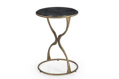 Bassett Mirror - Hourglass Black Marble Accent Table - 5606-LR-223 view 1
