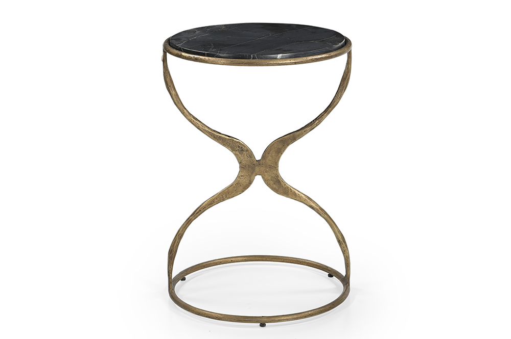 Bassett Mirror - Hourglass Black Marble Accent Table - 5606-LR-223 view 2