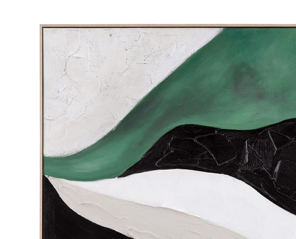 Bassett Mirror - Illuminate Green Abstract Framed Canvas (Set of 2) - 7300-975 view 3