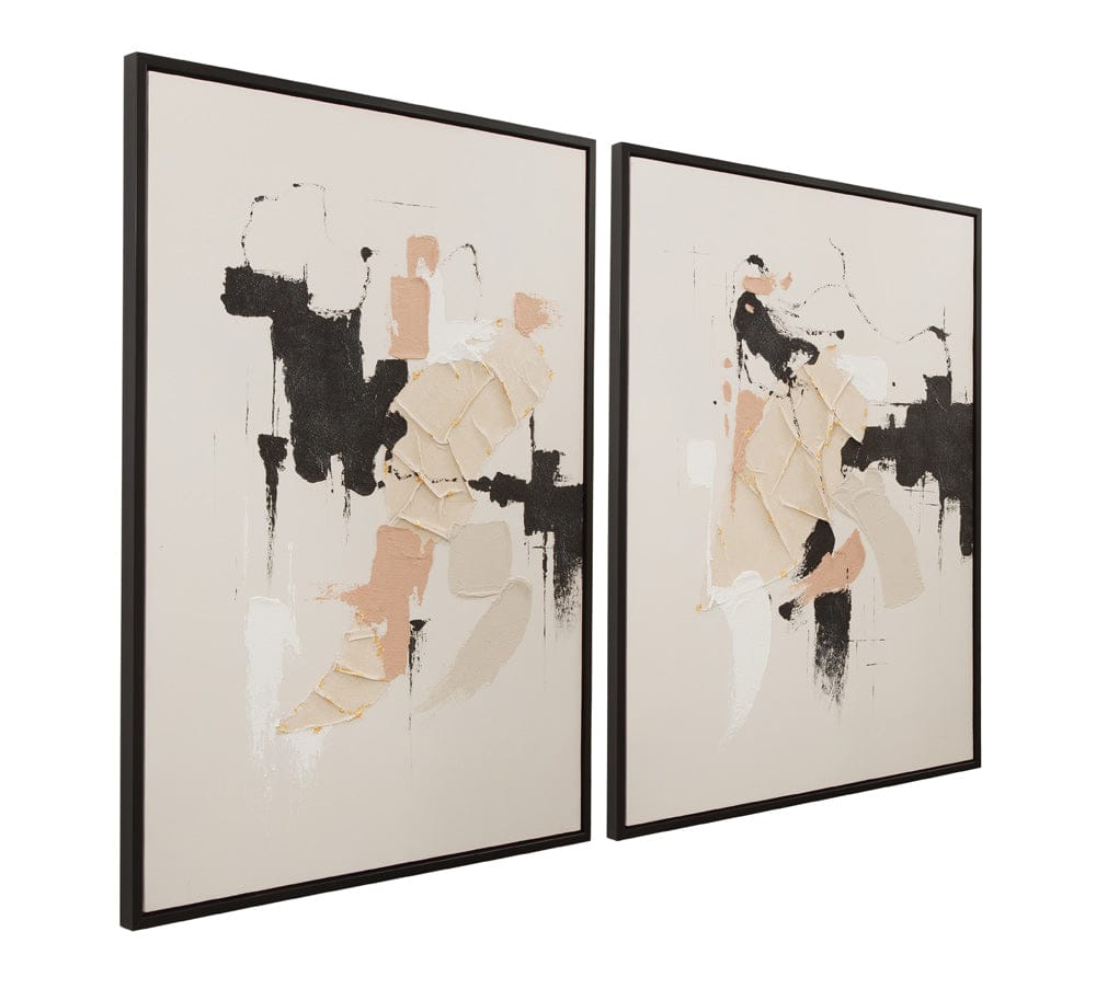 Bassett Mirror - Intuitive Framed Canvas Set of 2 in Black - 7301-086 view 1