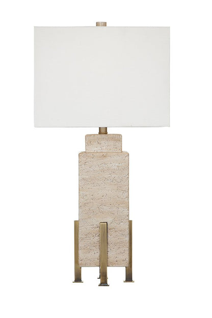 Bassett Mirror - Iris 31" Beige Concrete & Metal Table Lamp - L4560T view 1