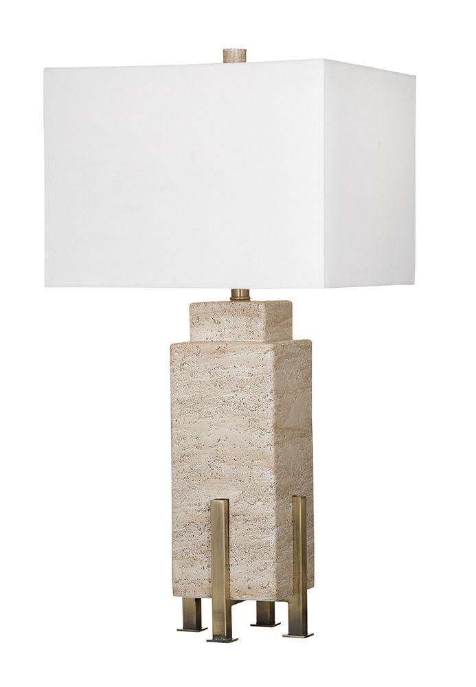 Bassett Mirror - Iris 31" Beige Concrete & Metal Table Lamp - L4560T view 2