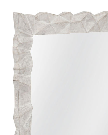 Bassett Mirror - Isola 54" Whitewashed Geometric Wall Mirror - M5209 view 3