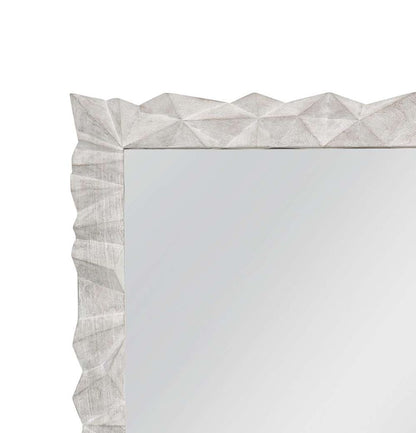 Bassett Mirror - Isola 54" Whitewashed Geometric Wall Mirror - M5209 view 4