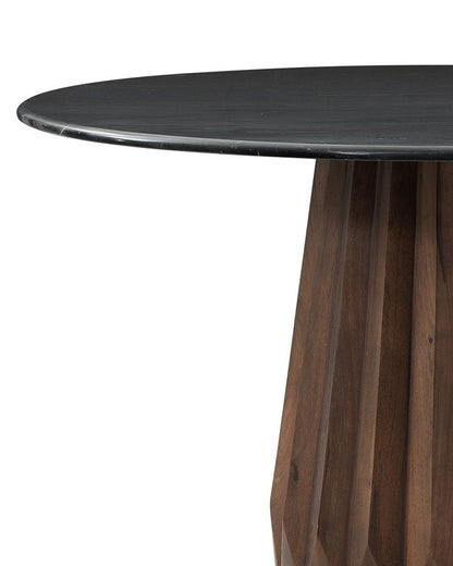 Bassett Mirror - Jennings 54" Black Marble Dining Table - 6001-700B-T view 2
