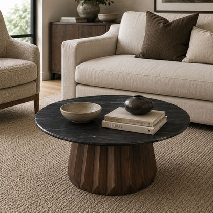 Bassett Mirror - Jennings Small Black Soapstone Nesting Coffee Table - 6001-223B-T-SML view 5