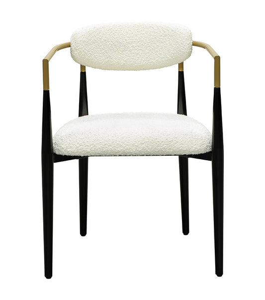 Bassett Mirror - Jenson Ivory Boucle Arm Dining Chair (Set of 2) - 6111-DR-810-2 view 2