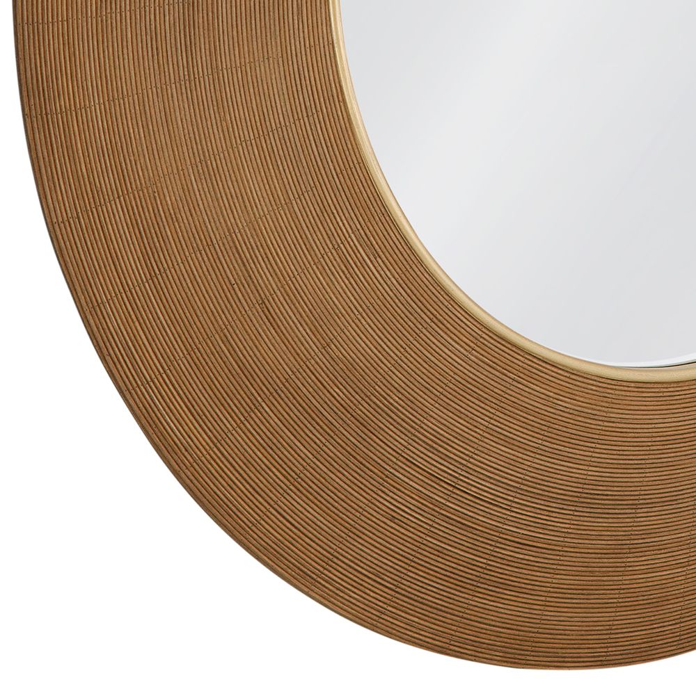 Bassett Mirror - June 48" Natural Rattan Round Wall Mirror - M5388 view 4