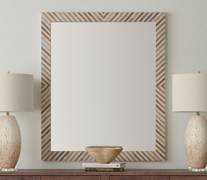 Bassett Mirror - Karl 48" Natural Rectangular Wall Mirror - M5215 view 5