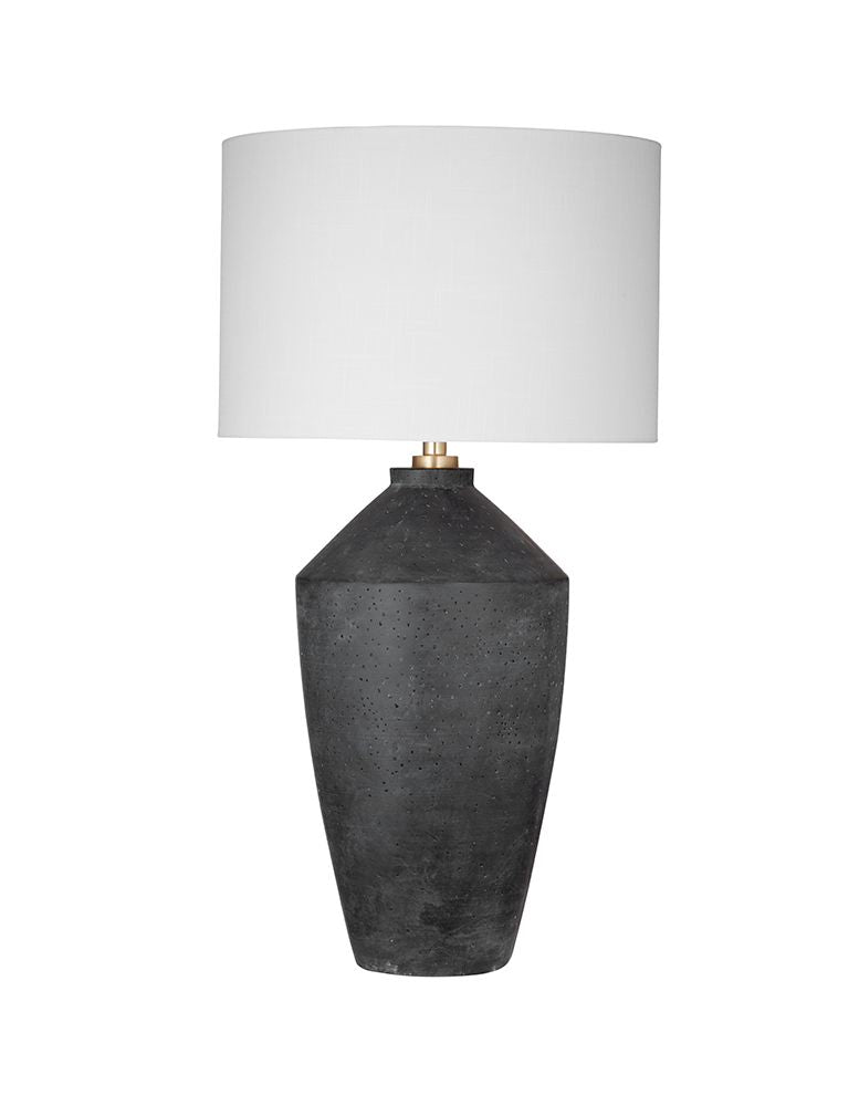 Bassett Mirror - Kaycee 35" Matte Black Concrete Table Lamp - L4641T view 1