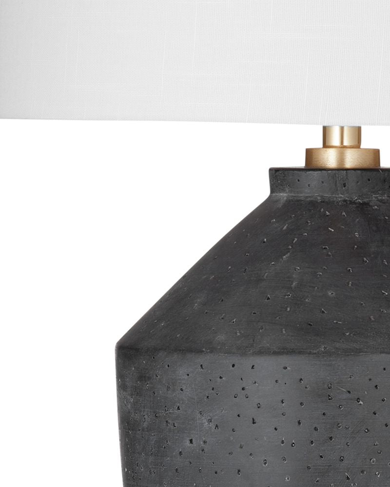 Bassett Mirror - Kaycee 35" Matte Black Concrete Table Lamp - L4641T view 2