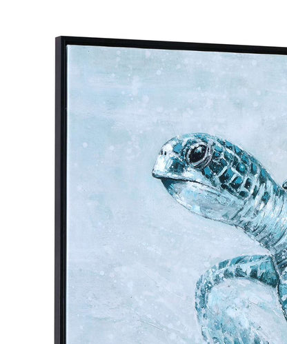 Bassett Mirror - Kemps Bay Blue Sea Turtle Framed Canvas - 7301-067 view 4