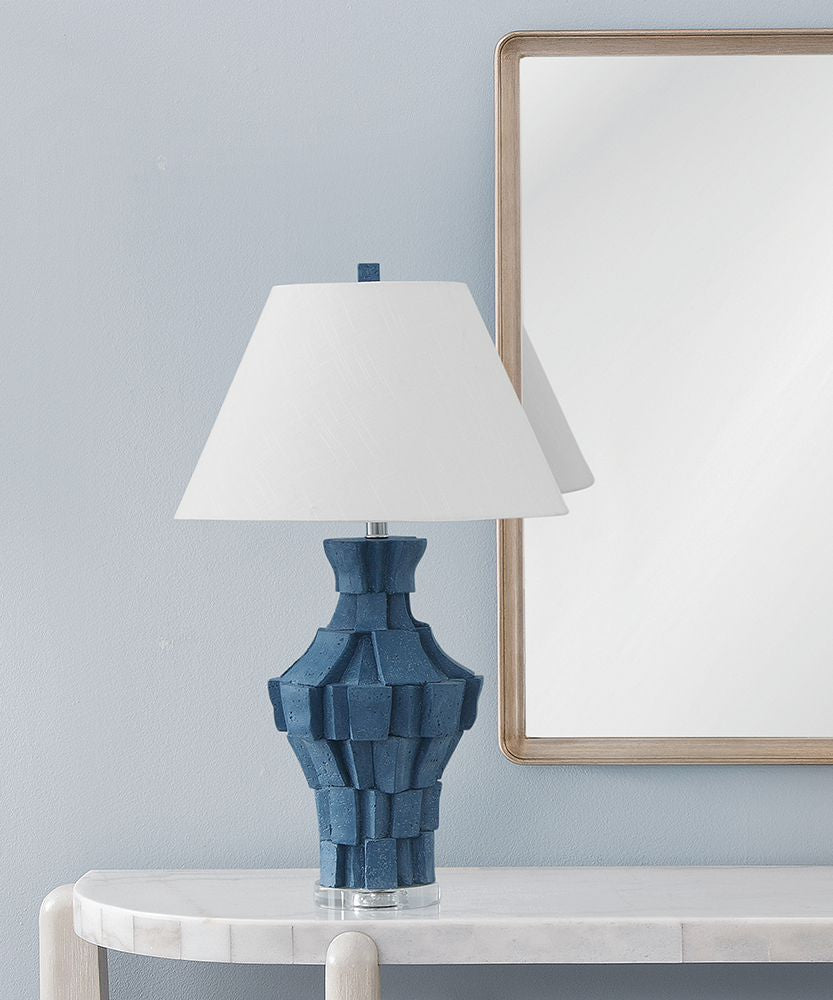 Bassett Mirror - Kenora 30" Blue Resin Table Lamp - L4639T view 4