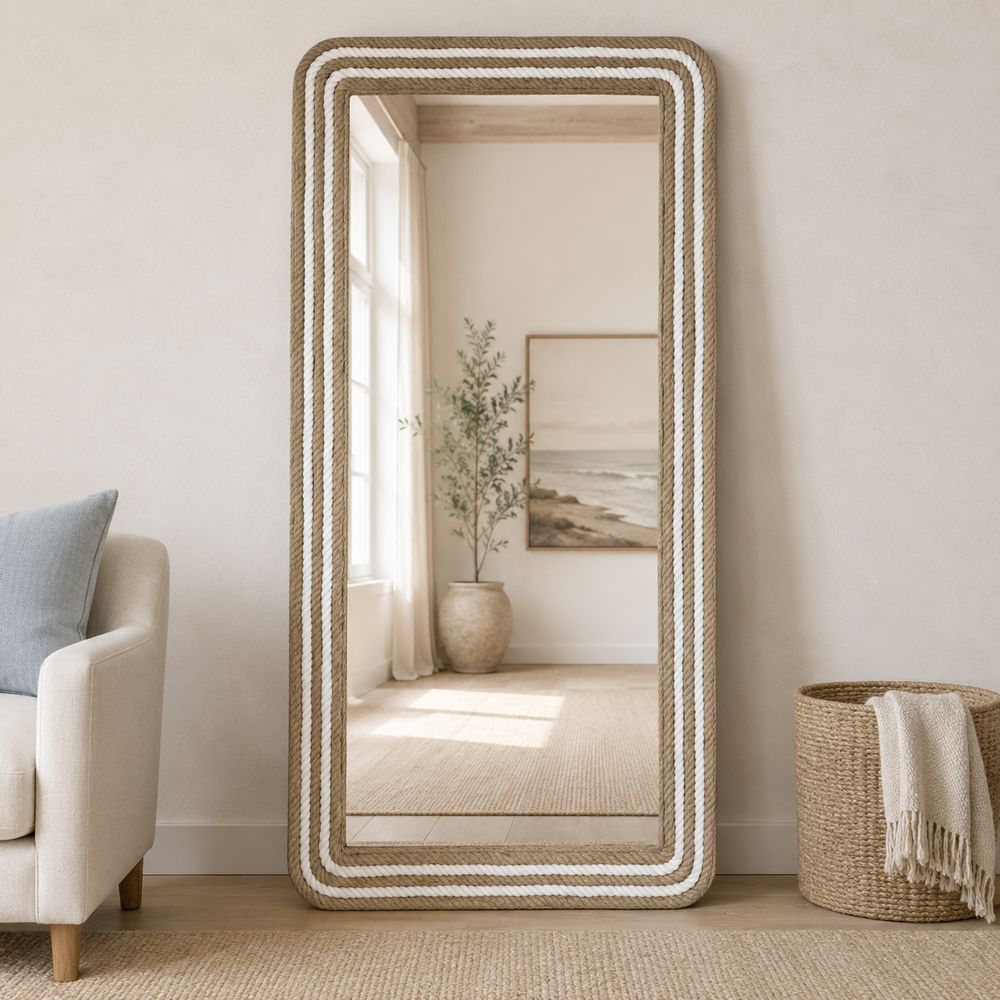 Bassett Mirror - Kiko 80" White Floor Mirror - M4957 view 4