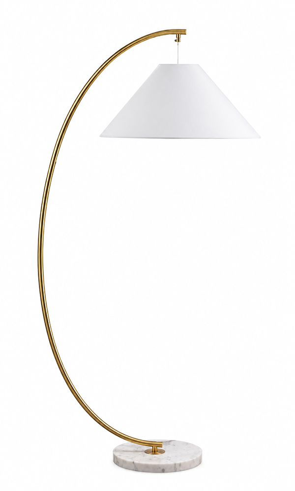 Bassett Mirror - Knightly 64" Brass Metal Floor Lamp - L4731F view 1