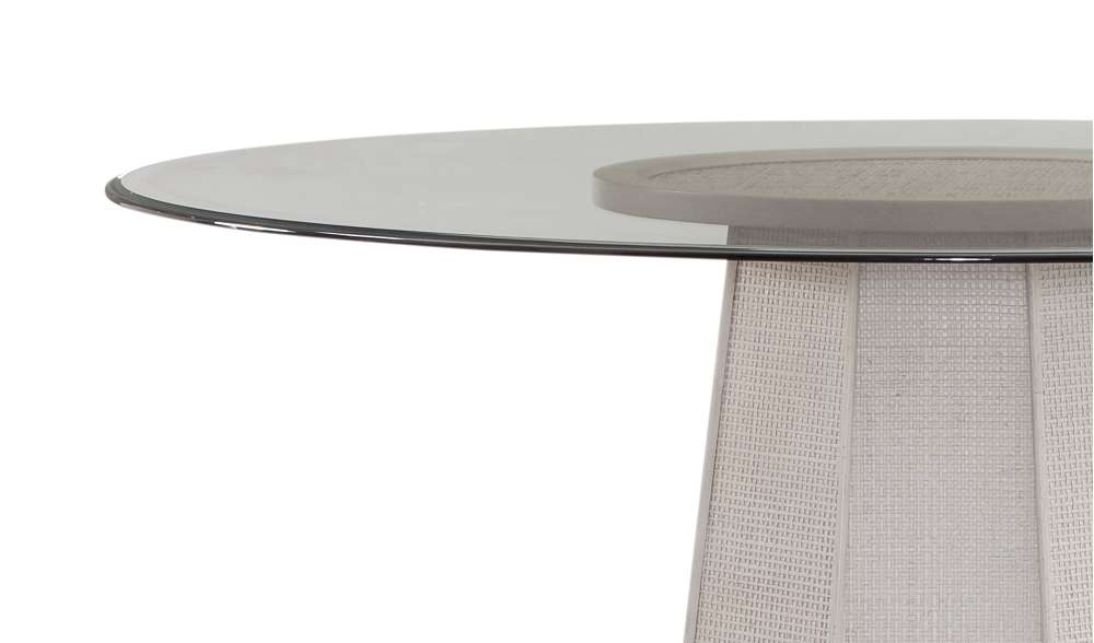 Bassett Mirror - Korey 48" Whitewashed Pedestal Dining Table - 7096-700-045 view 5