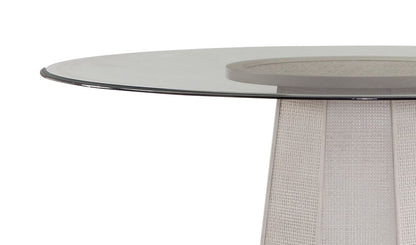 Bassett Mirror - Korey 54" Whitewashed Round Pedestal Dining Table - 7096-700-095 view 3