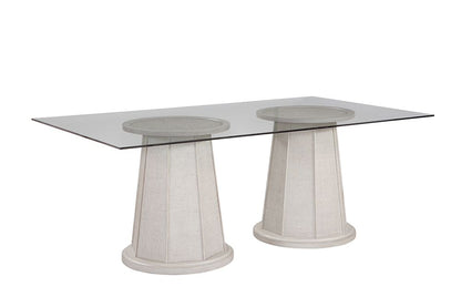 Bassett Mirror - Korey 78" Whitewashed Double-Pedestal Dining Table - 7096-700-887 view 1