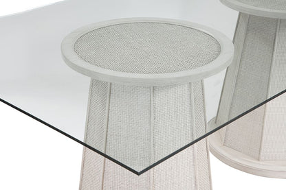 Bassett Mirror - Korey 78" Whitewashed Double-Pedestal Dining Table - 7096-700-887 view 5
