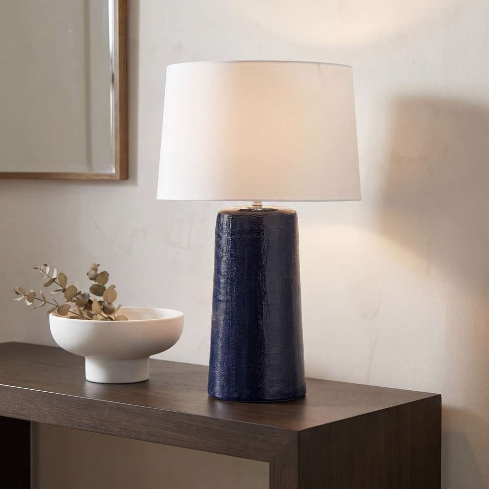 Bassett Mirror - Lancaster 32" Blue Ceramic Table Lamp - L4514T view 5
