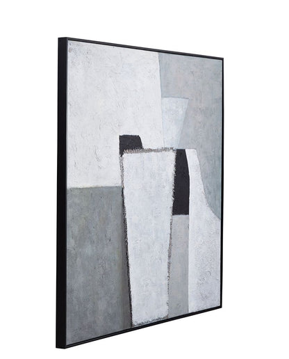 Bassett Mirror - Landen Gray Abstract Framed Canvas - 7301-005 view 2