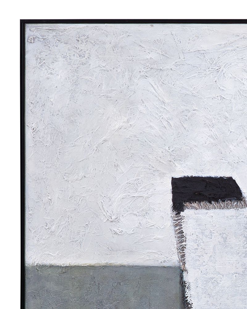 Bassett Mirror - Landen Gray Abstract Framed Canvas - 7301-005 view 3