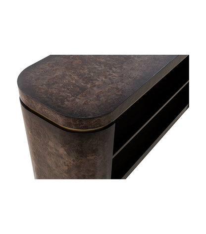 Bassett Mirror - Langford 54" Ebony Mappa Burl Console Table - 6031-LR-400 view 4