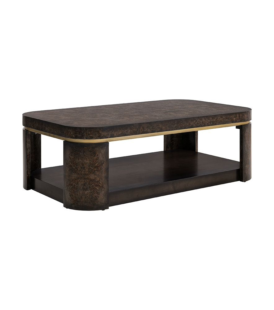Bassett Mirror - Langford Black Burl Coffee Table - 6031-LR-100 view 1