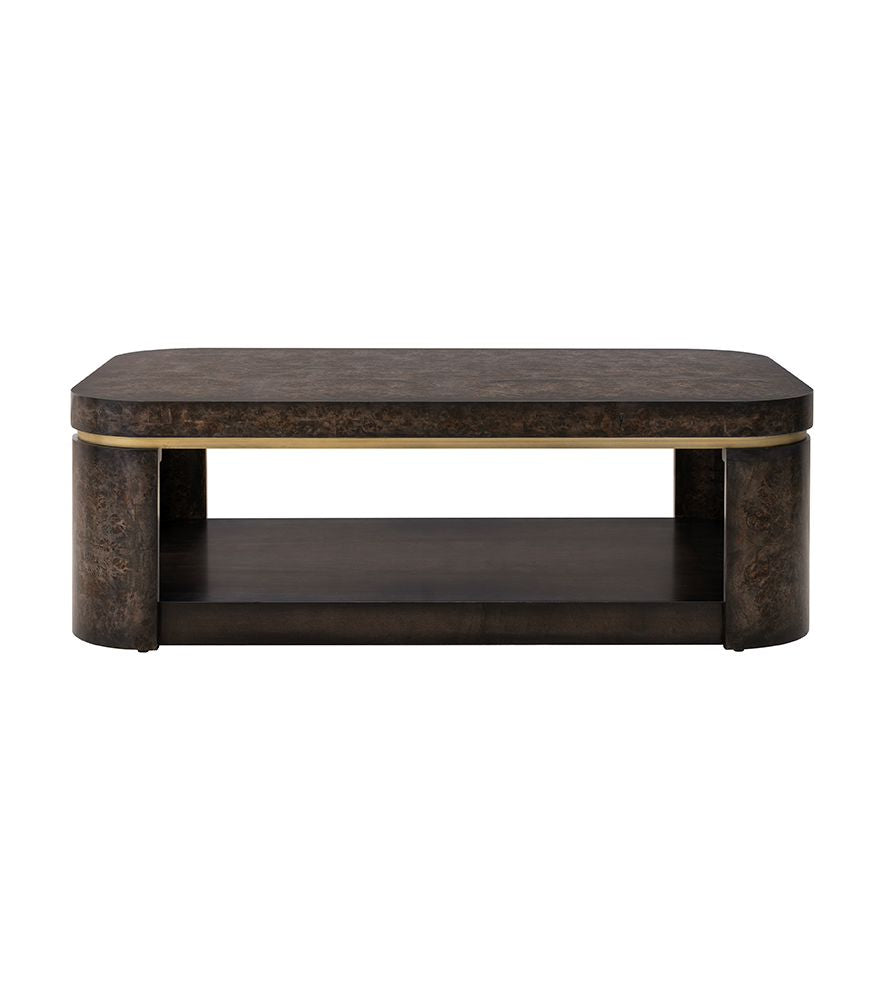 Bassett Mirror - Langford Black Burl Coffee Table - 6031-LR-100 view 2