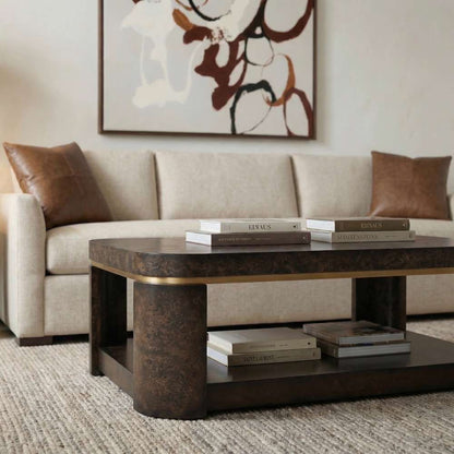 Bassett Mirror - Langford Black Burl Coffee Table - 6031-LR-100 view 5