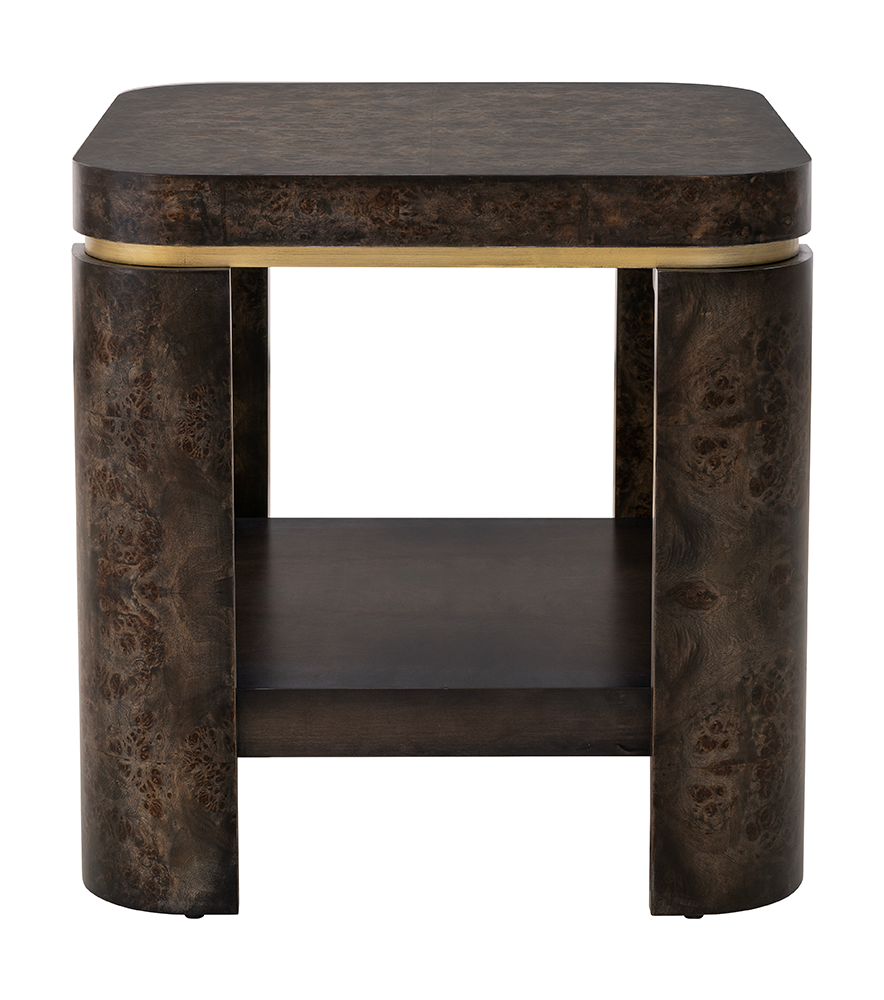 Bassett Mirror - Langford Black Burl End Table - 6031-LR-250 view 2