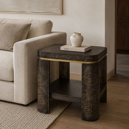 Bassett Mirror - Langford Black Burl End Table - 6031-LR-250 view 5