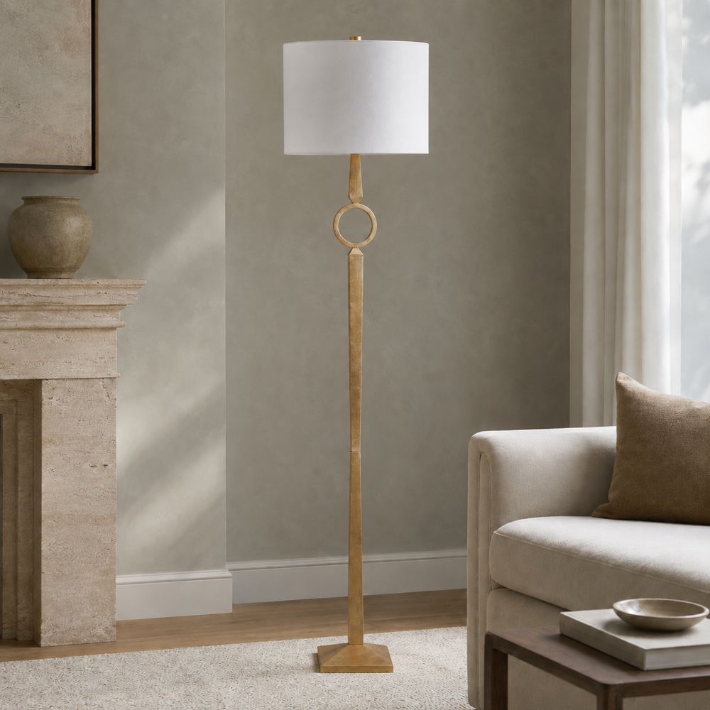Bassett Mirror - Langley 67" Gold Metal Floor Lamp - L4621F view 4