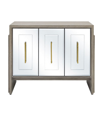 Bassett Mirror - Lansing 40" Cerused Gray Oak Three-Door Storage Cabinet - 2542-DR-576 view 2