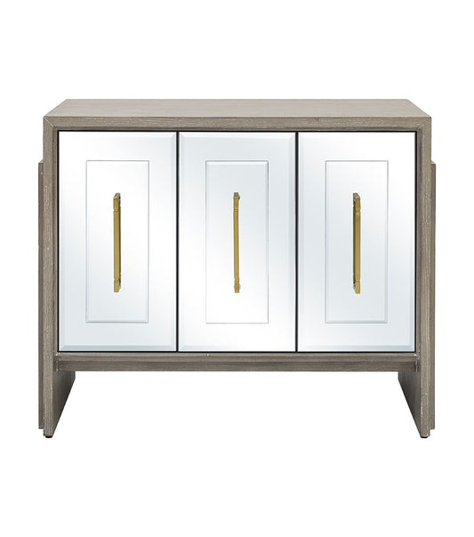 Bassett Mirror - Lansing 40" Cerused Gray Oak Three-Door Storage Cabinet - 2542-DR-576 view 2