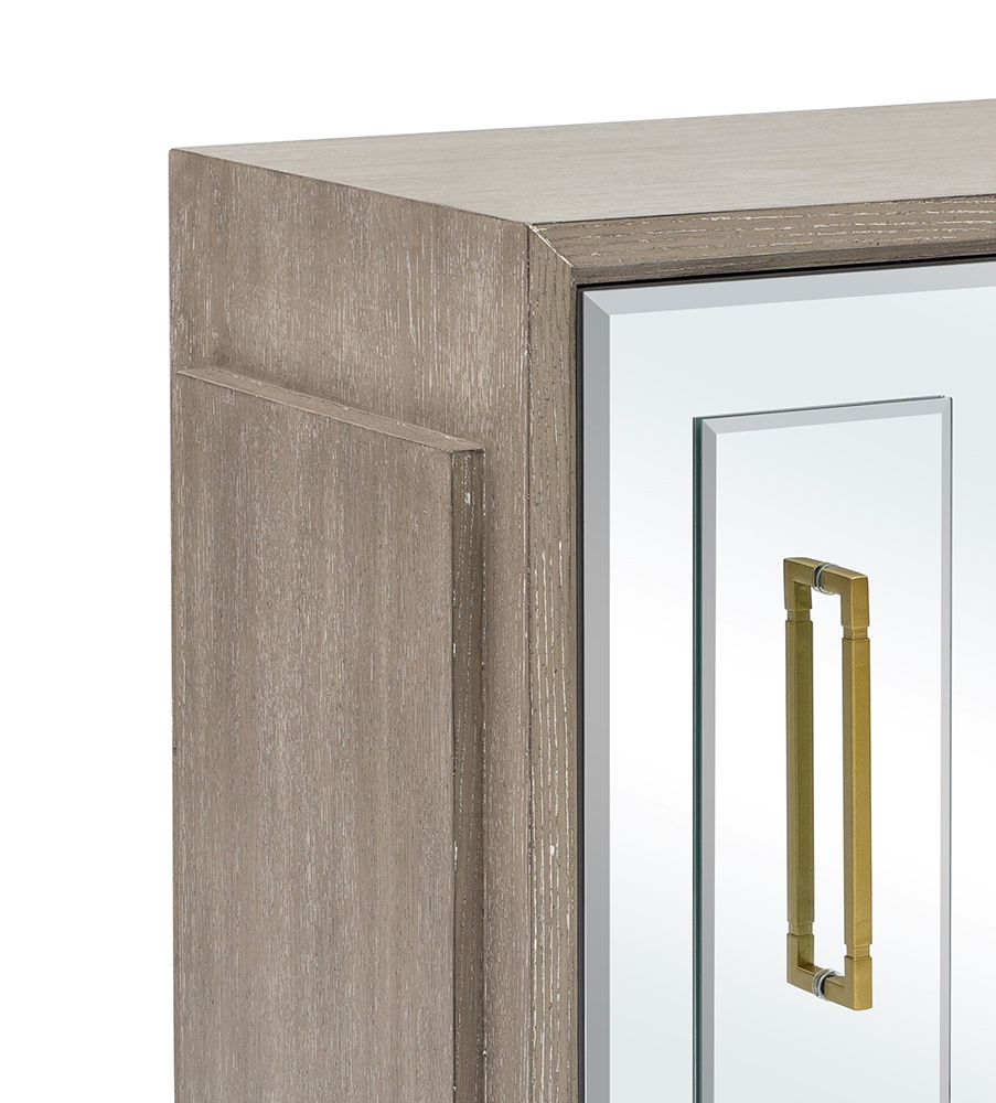 Bassett Mirror - Lansing 40" Cerused Gray Oak Three-Door Storage Cabinet - 2542-DR-576 view 5