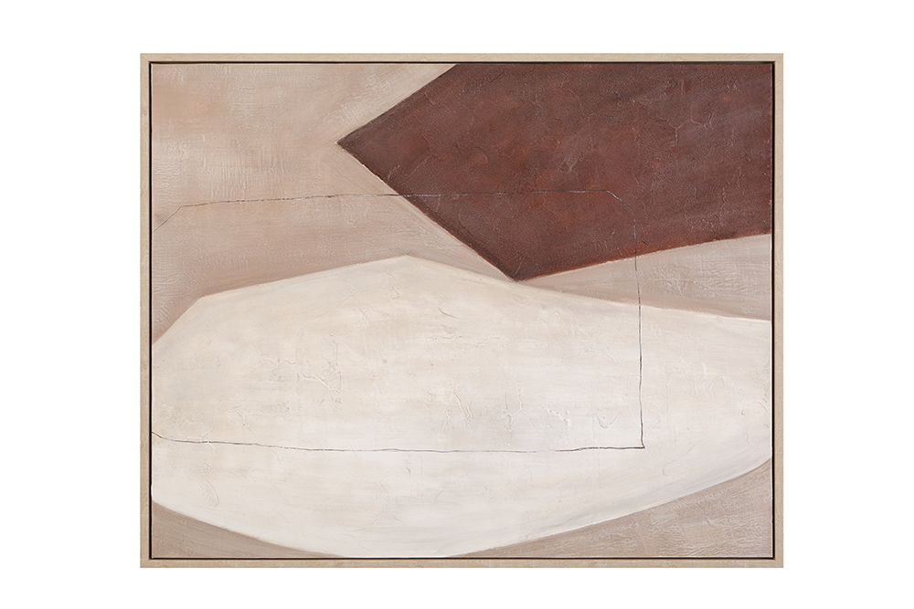 Bassett Mirror - Leadline Earth-Tone Abstract Framed Canvas - 7301-146 view 1