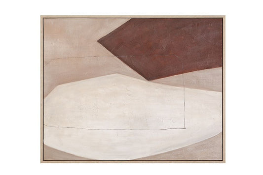Bassett Mirror - Leadline Earth-Tone Abstract Framed Canvas - 7301-146 view 1