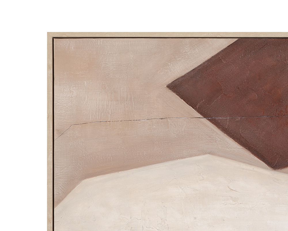 Bassett Mirror - Leadline Earth-Tone Abstract Framed Canvas - 7301-146 view 3