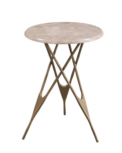 Bassett Mirror - Leila White Marble Accent Table - 9904-LR-223 view 1